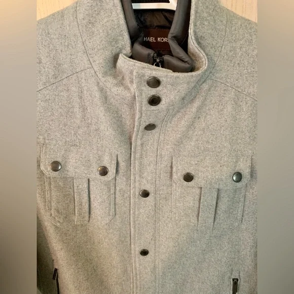 MICHAEL Michael Kors Wool Blend Military Coat Men’s Large - Picture 6 of 14